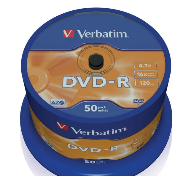 Диск Verbatim DVD-R AZO 4.7GB 16X MATT SILVER SURFACE Cake/50