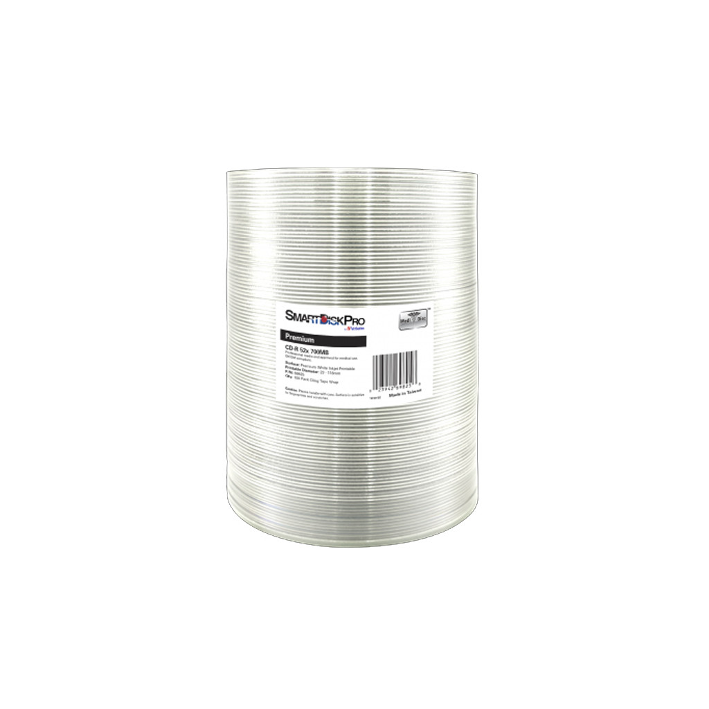 CD-R SmartDisk Pro 700MB 52X Printable Bulk/100