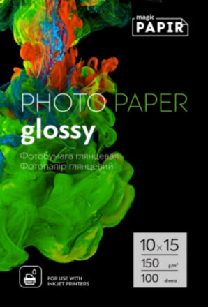 Фотобумага PAPIR 10×15 глянцевая, 100 листов