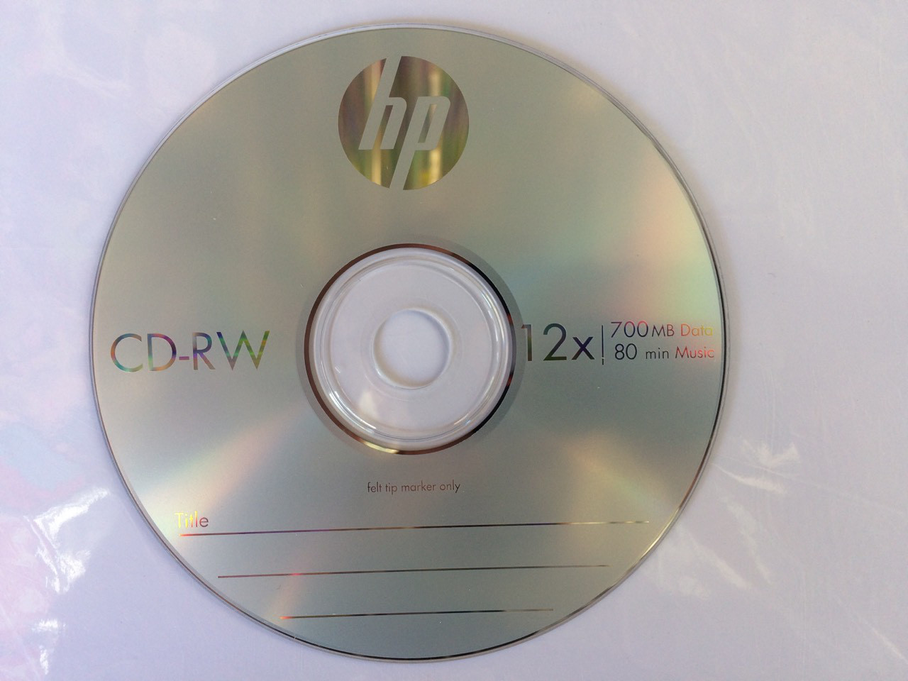 Диск CD-RW НР 700Mb 12x Cake 25