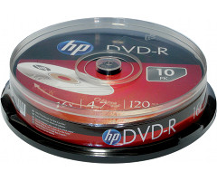 DVD-R диски для видео Hewlett-Packard Cake box 10