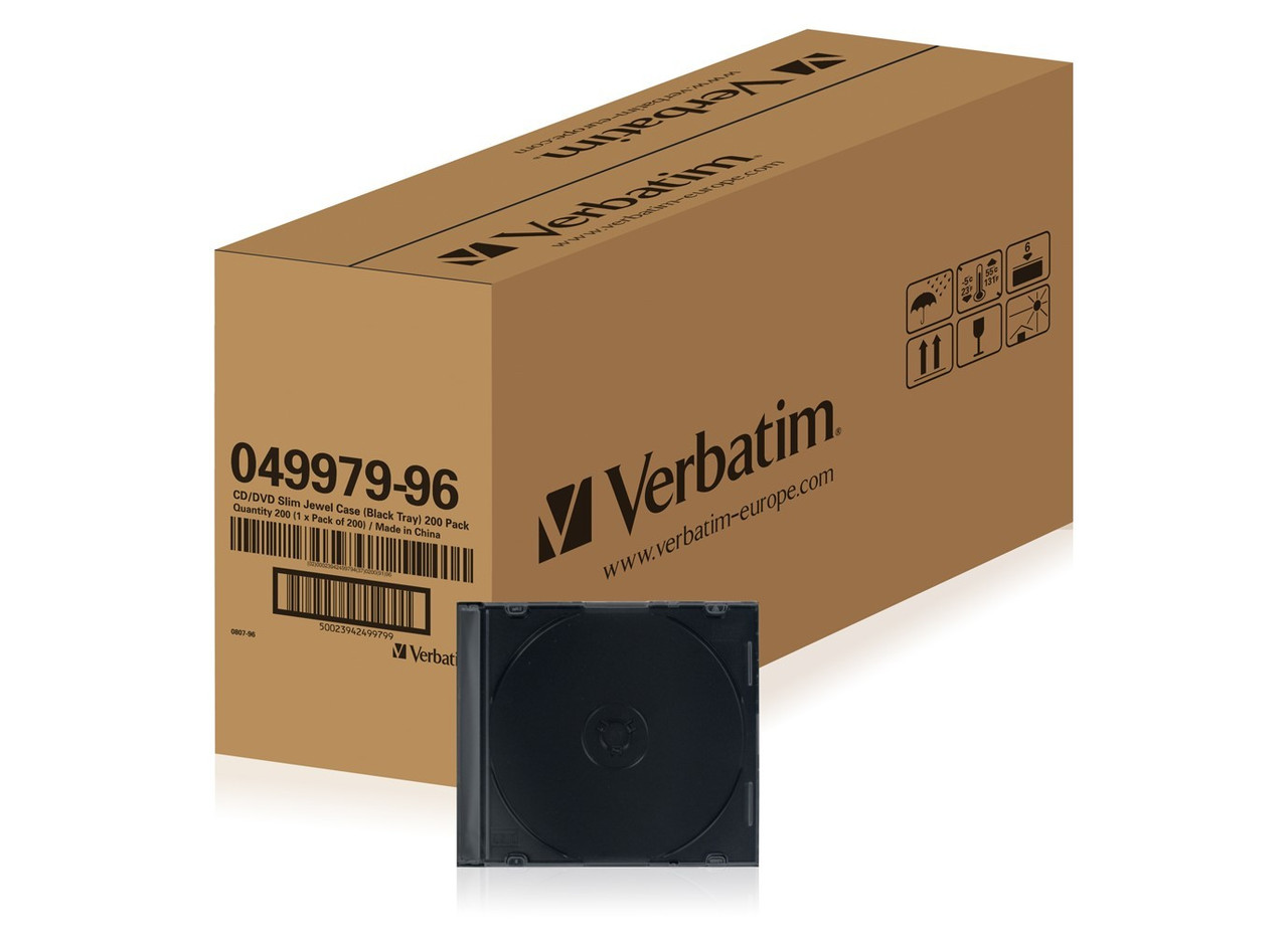 Бокс для 1-CD диска Slim чёрный трей (Verbatim)
